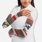 Aussie Fairy-wren Christmas Arm Sleeves Festive Knitted Pattern Inspired