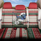 Aussie Fairy-wren Christmas Back Car Seat Cover Festive Knitted Pattern Inspired