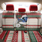 Aussie Fairy-wren Christmas Back Car Seat Cover Festive Knitted Pattern Inspired