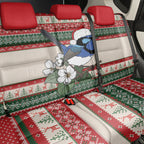 Aussie Fairy-wren Christmas Back Car Seat Cover Festive Knitted Pattern Inspired