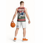 Aussie Fairy-wren Christmas Basketball Jersey Festive Knitted Pattern Inspired