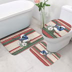 Aussie Fairy-wren Christmas Bathroom Set Festive Knitted Pattern Inspired