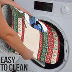 Aussie Fairy-wren Christmas Bathroom Set Festive Knitted Pattern Inspired