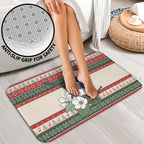 Aussie Fairy-wren Christmas Bathroom Set Festive Knitted Pattern Inspired
