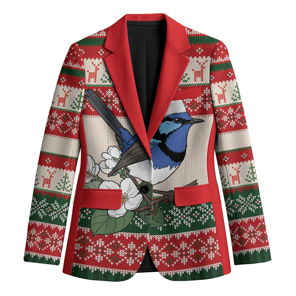 Aussie Fairy-wren Christmas Blazer Festive Knitted Pattern Inspired