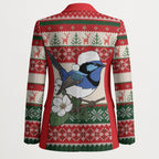 Aussie Fairy-wren Christmas Blazer Festive Knitted Pattern Inspired