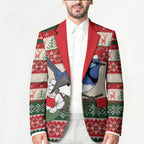 Aussie Fairy-wren Christmas Blazer Festive Knitted Pattern Inspired