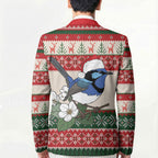 Aussie Fairy-wren Christmas Blazer Festive Knitted Pattern Inspired