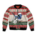 Aussie Fairy-wren Christmas Bomber Jacket Festive Knitted Pattern Inspired