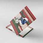 Aussie Fairy-wren Christmas Canvas Wall Art Festive Knitted Pattern Inspired