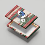 Aussie Fairy-wren Christmas Canvas Wall Art Festive Knitted Pattern Inspired
