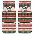 Aussie Fairy-wren Christmas Car Mats Festive Knitted Pattern Inspired