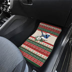 Aussie Fairy-wren Christmas Car Mats Festive Knitted Pattern Inspired