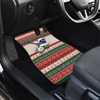 Aussie Fairy-wren Christmas Car Mats Festive Knitted Pattern Inspired