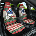 Aussie Fairy-wren Christmas Car Seat Cover Festive Knitted Pattern Inspired