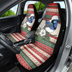 Aussie Fairy-wren Christmas Car Seat Cover Festive Knitted Pattern Inspired