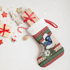 Aussie Fairy-wren Christmas Stocking Festive Knitted Pattern Inspired