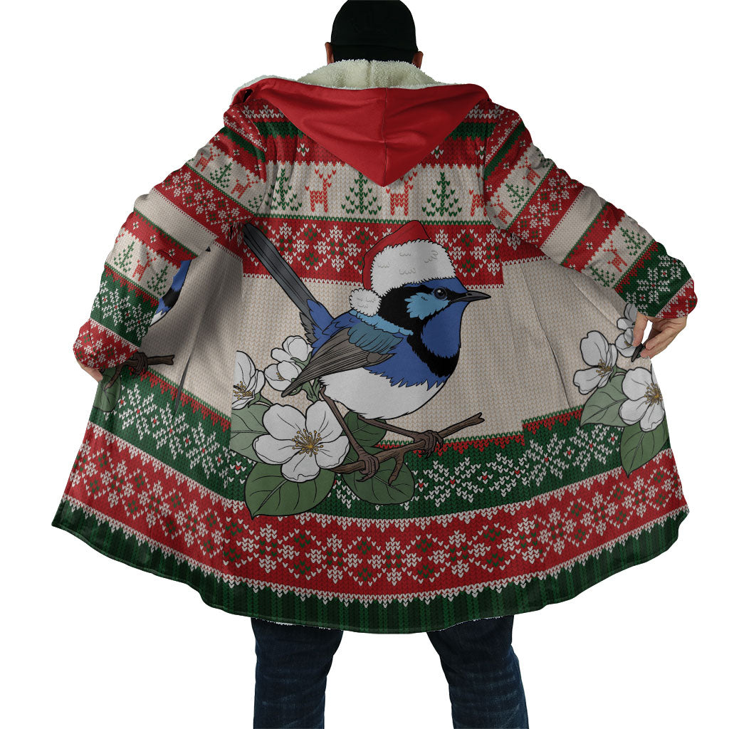 Aussie Fairy-wren Christmas Cloak Festive Knitted Pattern Inspired
