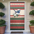Aussie Fairy-wren Christmas Door Cover Festive Knitted Pattern Inspired
