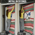 Aussie Fairy-wren Christmas Door Cover Festive Knitted Pattern Inspired