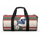 Aussie Fairy-wren Christmas Duffle Bag Festive Knitted Pattern Inspired