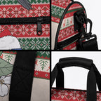 Aussie Fairy-wren Christmas Duffle Bag Festive Knitted Pattern Inspired