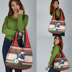 Aussie Fairy-wren Christmas Grocery Bag Festive Knitted Pattern Inspired