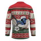 Aussie Fairy-wren Christmas Hockey Jersey Festive Knitted Pattern Inspired