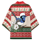 Aussie Fairy-wren Christmas Kimono Festive Knitted Pattern Inspired