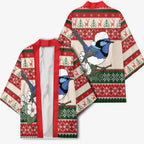 Aussie Fairy-wren Christmas Kimono Festive Knitted Pattern Inspired