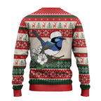 Aussie Fairy-wren Christmas Ugly Christmas Sweater Festive Knitted Pattern Inspired