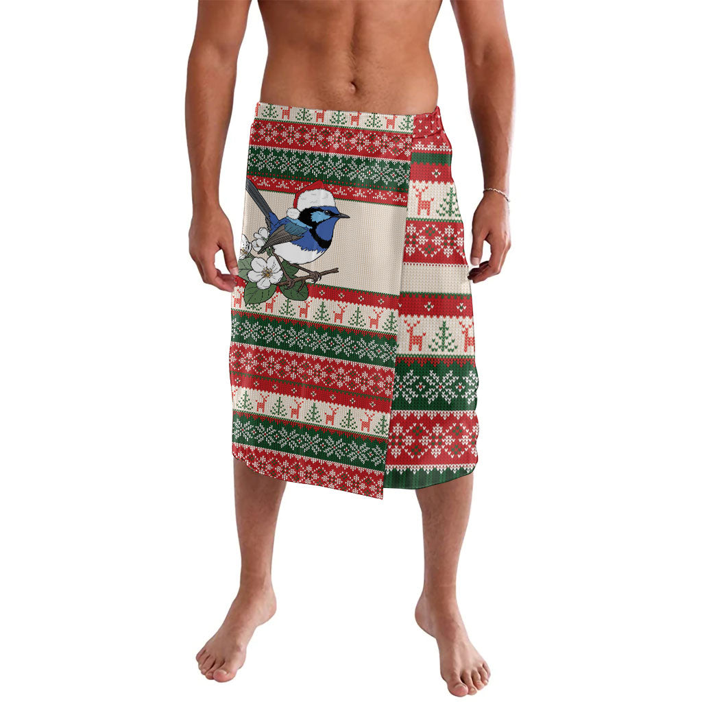 Aussie Fairy-wren Christmas Lavalava Festive Knitted Pattern Inspired