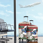 Aussie Fairy-wren Christmas Luggage Cover Festive Knitted Pattern Inspired