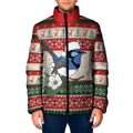 Aussie Fairy-wren Christmas Padded Jacket Festive Knitted Pattern Inspired