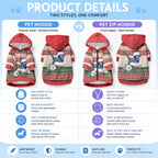 Aussie Fairy-wren Christmas Pet Hoodie Festive Knitted Pattern Inspired