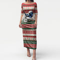 Aussie Fairy-wren Christmas Puletasi Festive Knitted Pattern Inspired