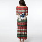 Aussie Fairy-wren Christmas Puletasi Festive Knitted Pattern Inspired