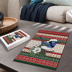 Aussie Fairy-wren Christmas Puzzle Festive Knitted Pattern Inspired