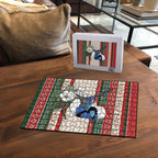 Aussie Fairy-wren Christmas Puzzle Festive Knitted Pattern Inspired