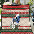 Aussie Fairy-wren Christmas Quilt Festive Knitted Pattern Inspired