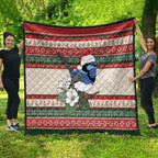 Aussie Fairy-wren Christmas Quilt Festive Knitted Pattern Inspired