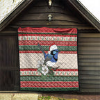 Aussie Fairy-wren Christmas Quilt Festive Knitted Pattern Inspired