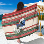 Aussie Fairy-wren Christmas Sarong Festive Knitted Pattern Inspired