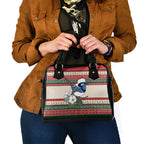 Aussie Fairy-wren Christmas Shoulder Handbag Festive Knitted Pattern Inspired