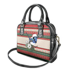 Aussie Fairy-wren Christmas Shoulder Handbag Festive Knitted Pattern Inspired