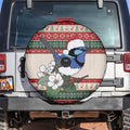 Aussie Fairy-wren Christmas Spare Tire Cover Festive Knitted Pattern Inspired