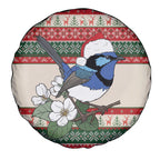 Aussie Fairy-wren Christmas Spare Tire Cover Festive Knitted Pattern Inspired