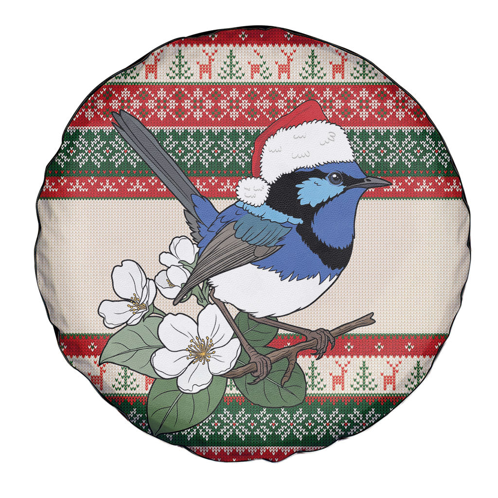 Aussie Fairy-wren Christmas Spare Tire Cover Festive Knitted Pattern Inspired