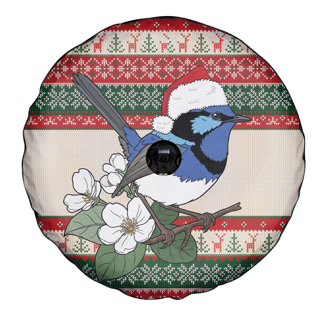 Aussie Fairy-wren Christmas Spare Tire Cover Festive Knitted Pattern Inspired