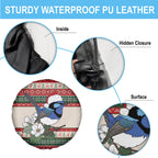 Aussie Fairy-wren Christmas Spare Tire Cover Festive Knitted Pattern Inspired